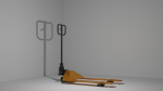 hydraulic trolley Lowpoly   Industrial Pallet Truck Trolley