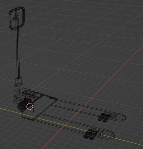 hydraulic trolley Lowpoly   Industrial Pallet Truck Trolley