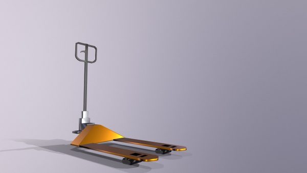 hydraulic trolley Lowpoly   Industrial Pallet Truck Trolley