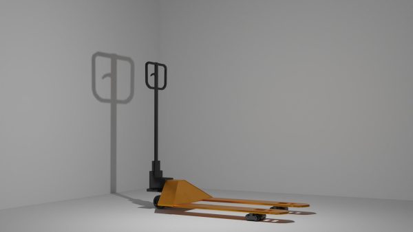 hydraulic trolley Lowpoly   Industrial Pallet Truck Trolley