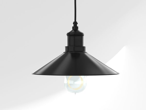 Industrial Black Hanging LED Lamp