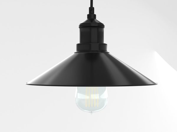 Industrial Black Hanging LED Lamp
