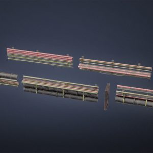 INDUSTRIAL - Cable Pipe Group 01 - LOW POLY