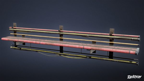 INDUSTRIAL - Cable Pipe Group 01 - LOW POLY