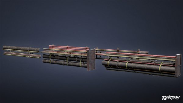 INDUSTRIAL - Cable Pipe Group 01 - LOW POLY