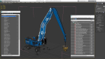 Industrial Crane with Concrete Bucket