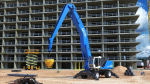 Industrial Crane with Concrete Bucket