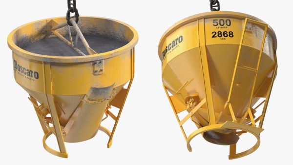 Industrial Crane with Concrete Bucket
