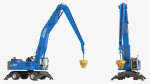 Industrial Crane with Concrete Bucket