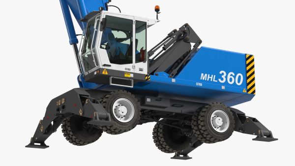 Industrial Crane with Concrete Bucket