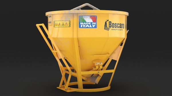 Industrial Crane with Concrete Bucket
