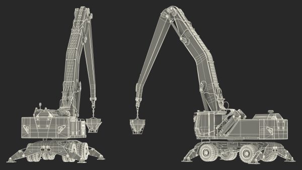 Industrial Crane with Concrete Bucket