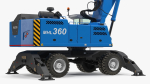 Industrial Crane with Concrete Bucket