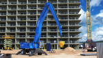 Industrial Crane with Concrete Bucket
