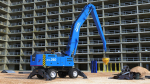 Industrial Crane with Concrete Bucket