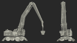 Industrial Crane with Concrete Bucket