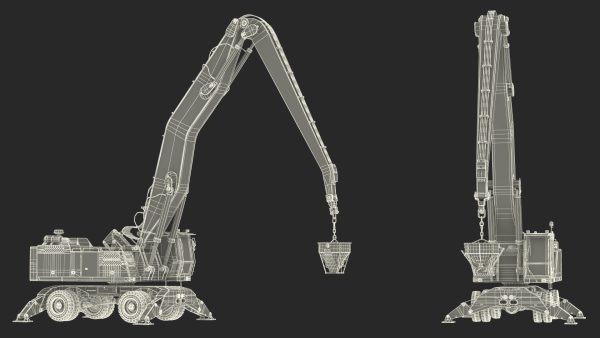 Industrial Crane with Concrete Bucket