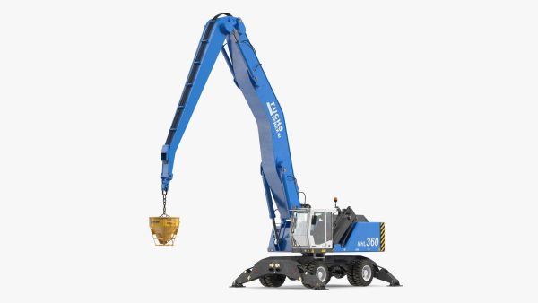 Industrial Crane with Concrete Bucket