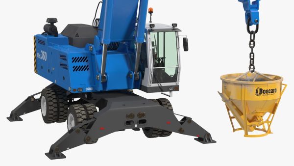 Industrial Crane with Concrete Bucket