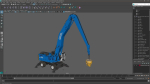 Industrial Crane with Concrete Bucket
