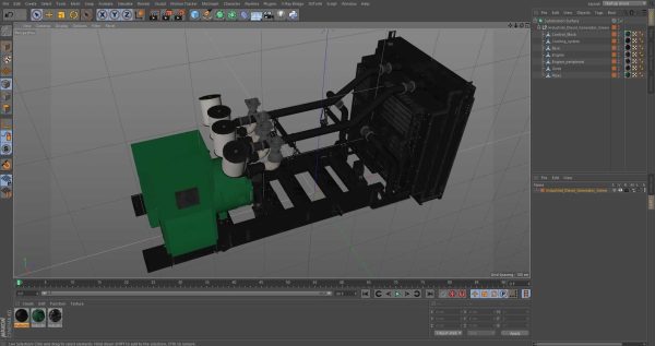 Industrial Diesel Generator Green