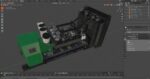 Industrial Diesel Generator Green