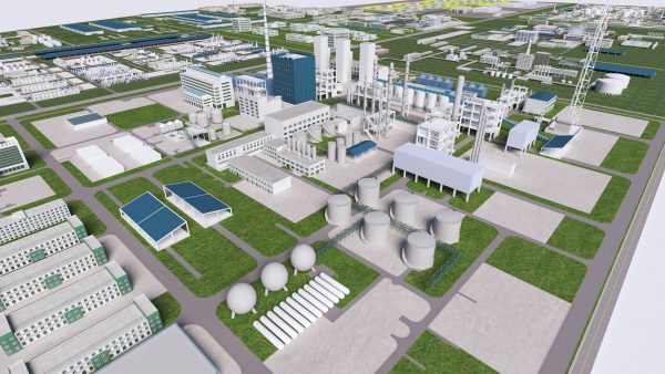 Industrial factorys city planification