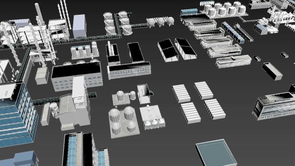 Industrial factorys city planification
