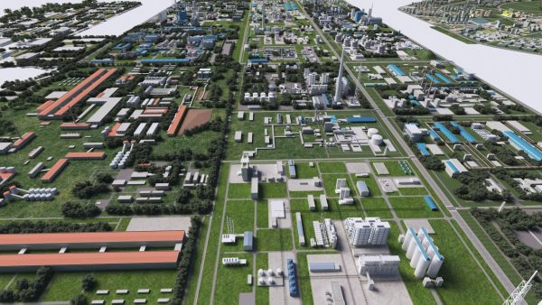 Industrial factorys city planification