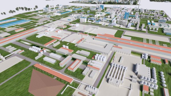 Industrial factorys city planification