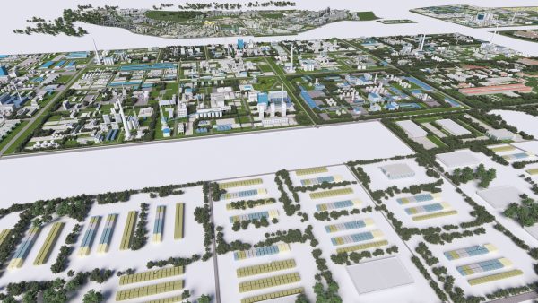 Industrial factorys city planification