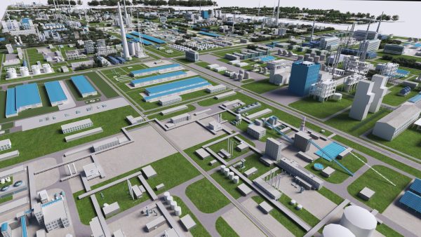 Industrial factorys city planification