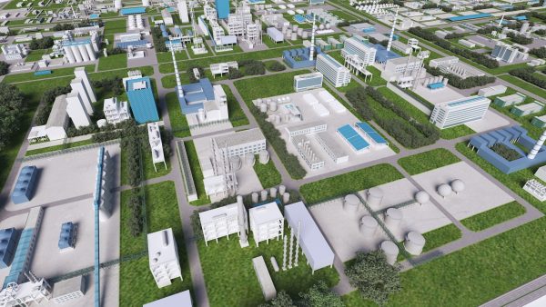 Industrial factorys city planification