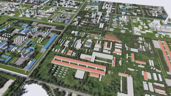 Industrial factorys city planification
