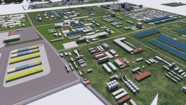 Industrial factorys city planification