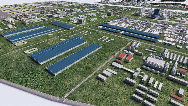 Industrial factorys city planification