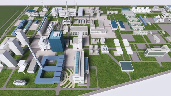 Industrial factorys city planification