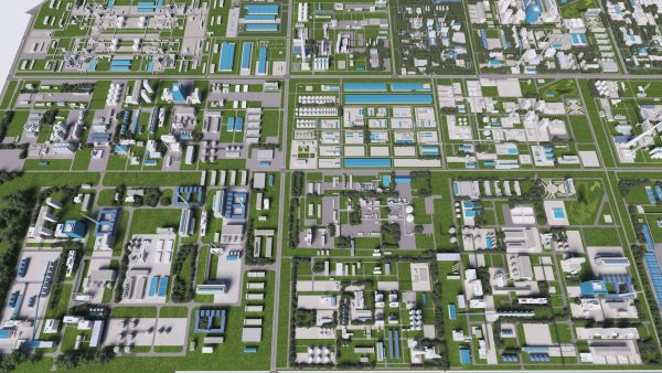 Industrial factorys city planification