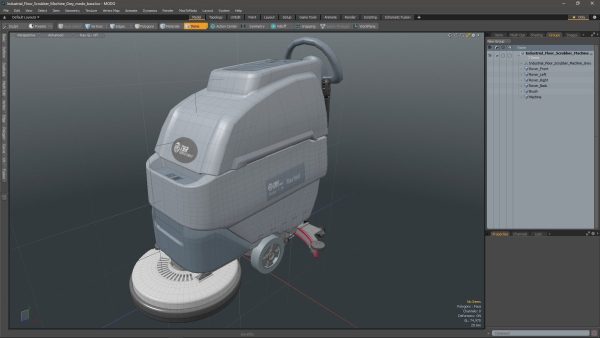 Industrial Floor Scrubber Machine Grey