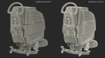 Industrial Floor Scrubber Machine Grey