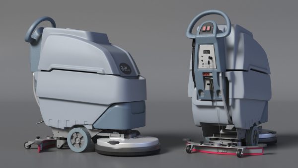 Industrial Floor Scrubber Machine Grey