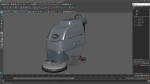 Industrial Floor Scrubber Machine Grey