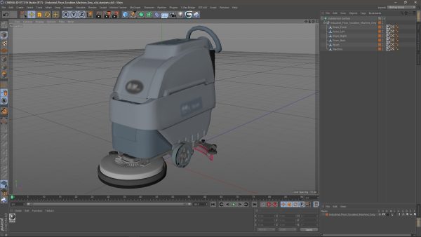 Industrial Floor Scrubber Machine Grey