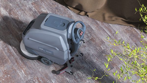 Industrial Floor Scrubber Machine Grey