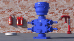 Industrial Hydraulic Pump Unit Blue