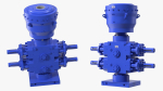 Industrial Hydraulic Pump Unit Blue
