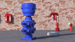 Industrial Hydraulic Pump Unit Blue