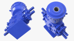 Industrial Hydraulic Pump Unit Blue