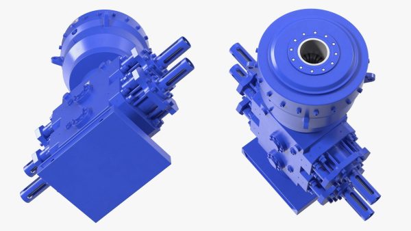 Industrial Hydraulic Pump Unit Blue