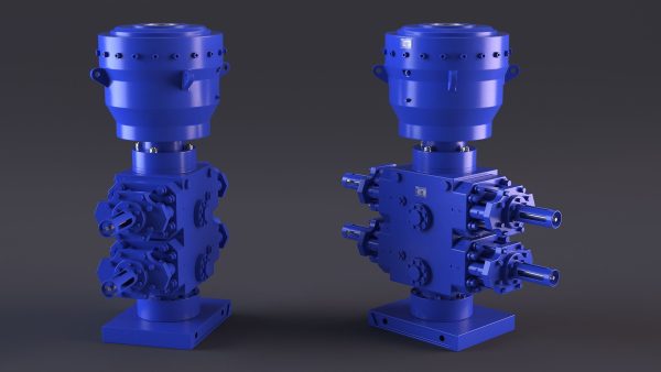 Industrial Hydraulic Pump Unit Blue